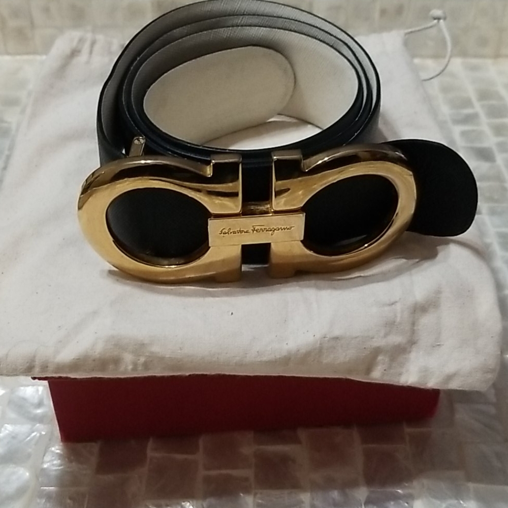 Authentic Salvatore Ferragamo Men's Leather Belt